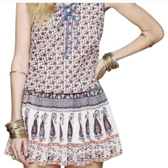 Jen's Pirate Booty Mixed Print Lace Up Dress - Picture 2 of 5